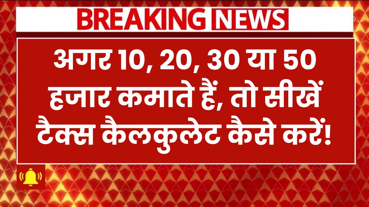 Income Tax Calculation: 10, 20, 30 या 50 हजार कमाते हैं? जानें कितना लगेगा टैक्स ऐसे करें कैलकुलेट